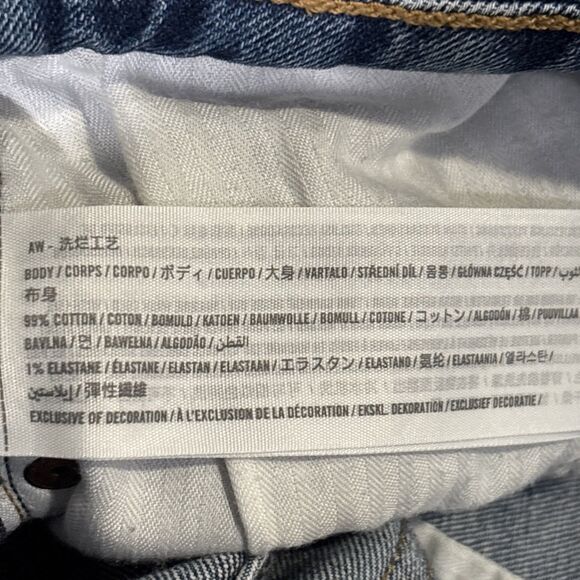 Abercrombie & Fitch The Mom High Rise Jeans Distressed Blue Denim Size 8 Stretch - Picture 12 of 12